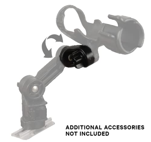 YakAttack LockNLoad 90 Degree Adapter | Adjustable Mount for Rod Holders, Fish Finder Mounts & Kayak Accessories | Increases Side-to-Side Maneuverability | Made in USA - Image 2