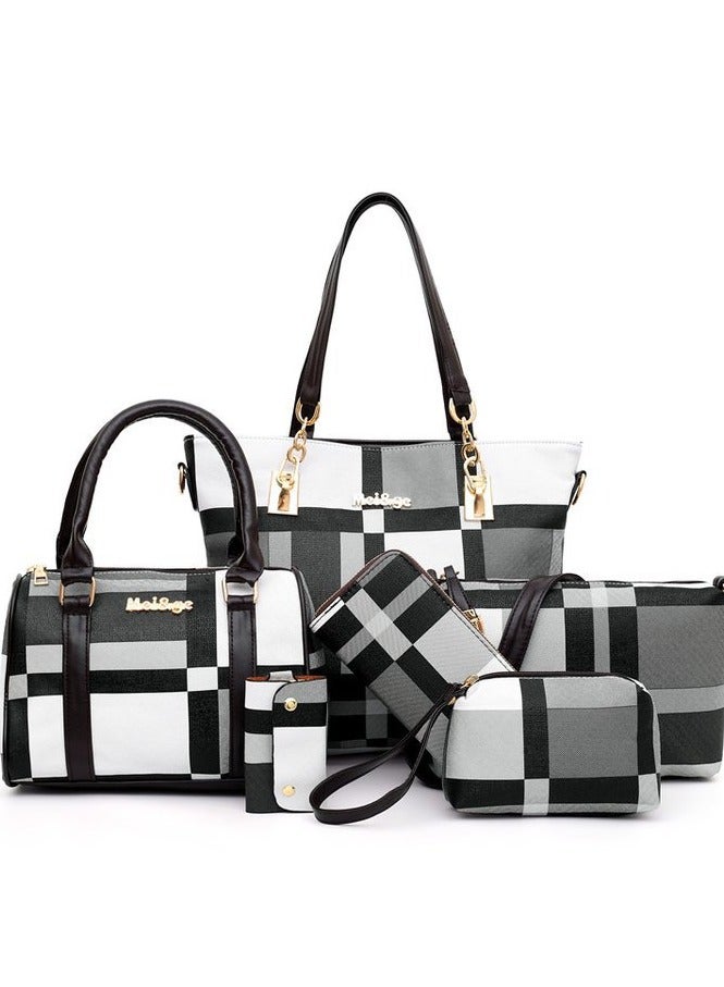 Mark Fairwhale 6-Piece Lattice Texture Handbag Set 