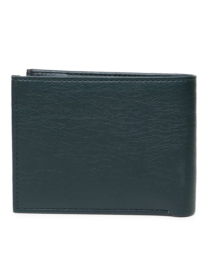 SAMTROH Slider ATM Design PU Leather Wallet for Men | 6 Card Slots I 2 Currency & Secret Compartments I 1 Coin Pocket & 1 ID Card Slots (Green) - Image 5