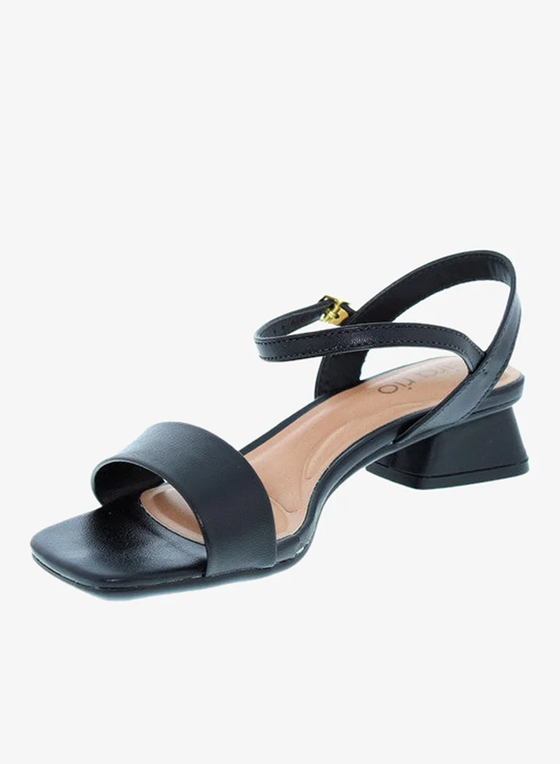 Beira Rio BLACK Beira Rio Ladies Low Heel Sandals Black | Made In Brazil for Women | Best Price UAE