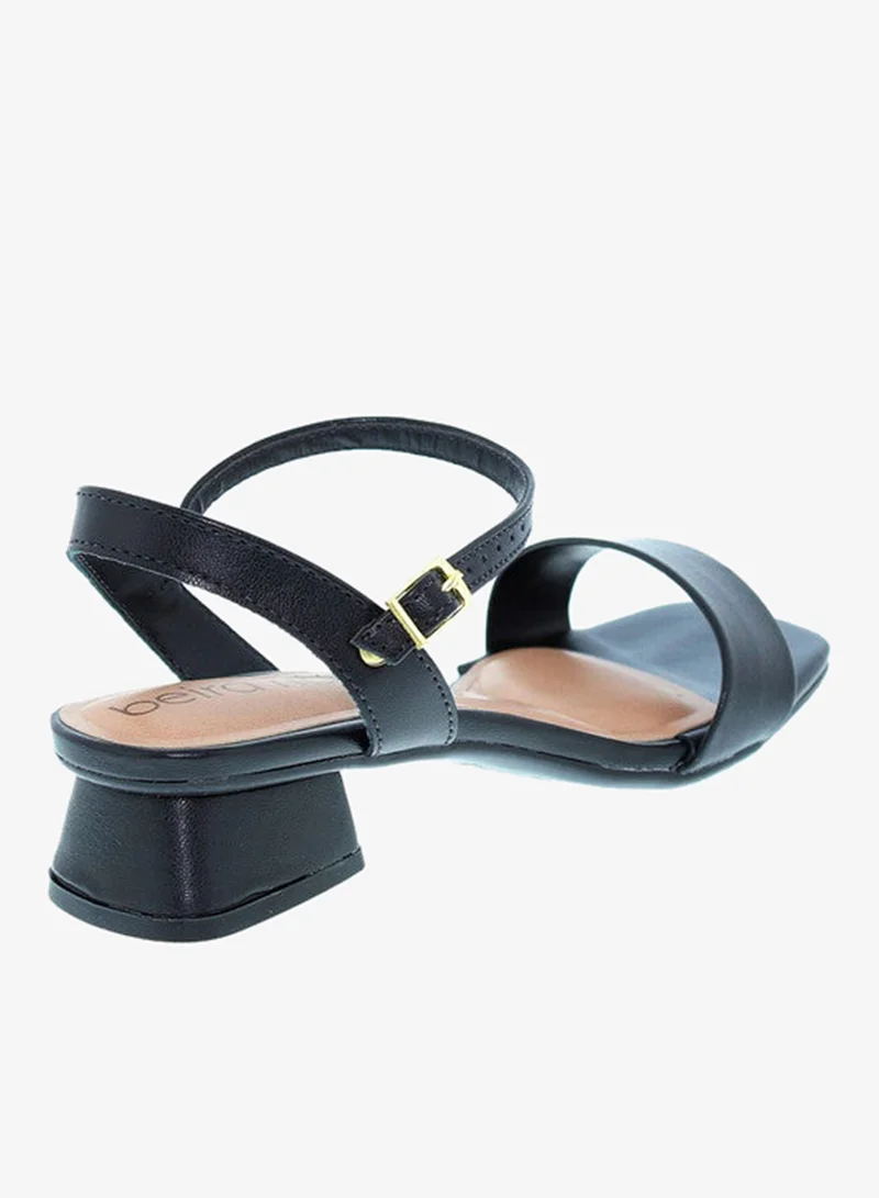 Beira Rio BLACK Beira Rio Ladies Low Heel Sandals Black | Made In Brazil for Women | Best Price UAE