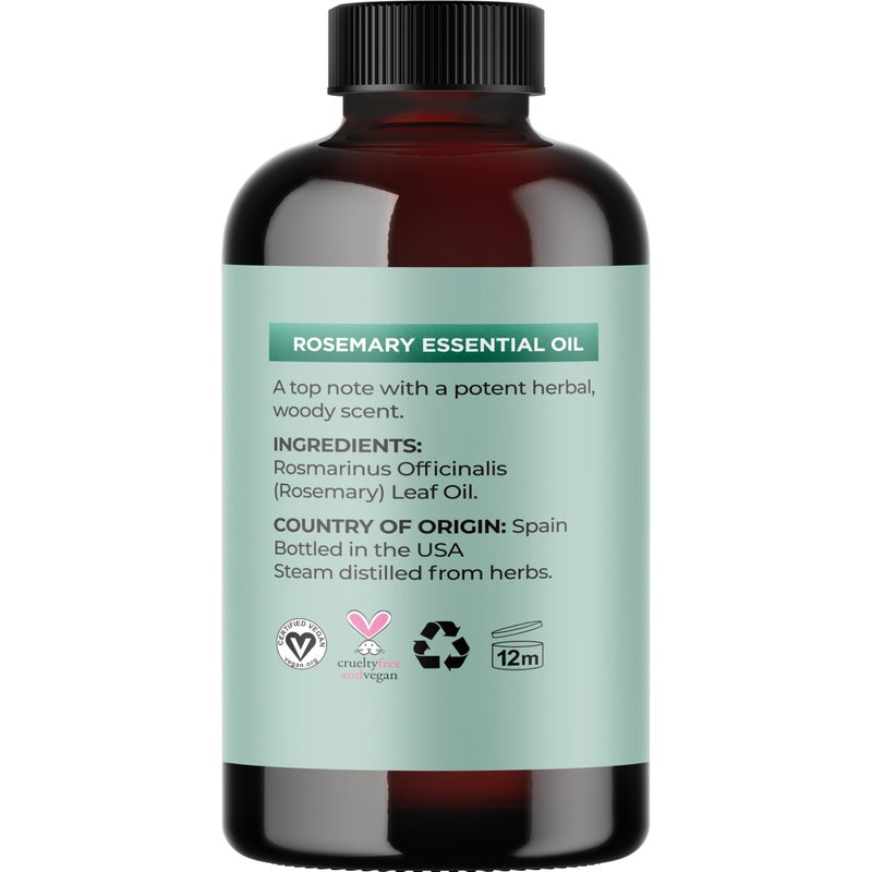 Maple Holistics Pure Rosemary Essential Oil with Dropper - Undiluted Rosemary Oil for Hair Skin and Nails and Refreshing Aromatherapy Oil for Diffusers - Essential Oil for Cleansing Dry Scalp Care 4oz - Image 5
