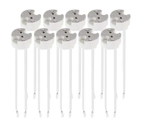 Bioluz LED 10 Pack MR16 Light Socket for Halogen and LED, fits All GU5.3 Sockets, Ceramic Base with Silicon Wire Also fits MR11 and G4 (Pack of 10) - Image 2