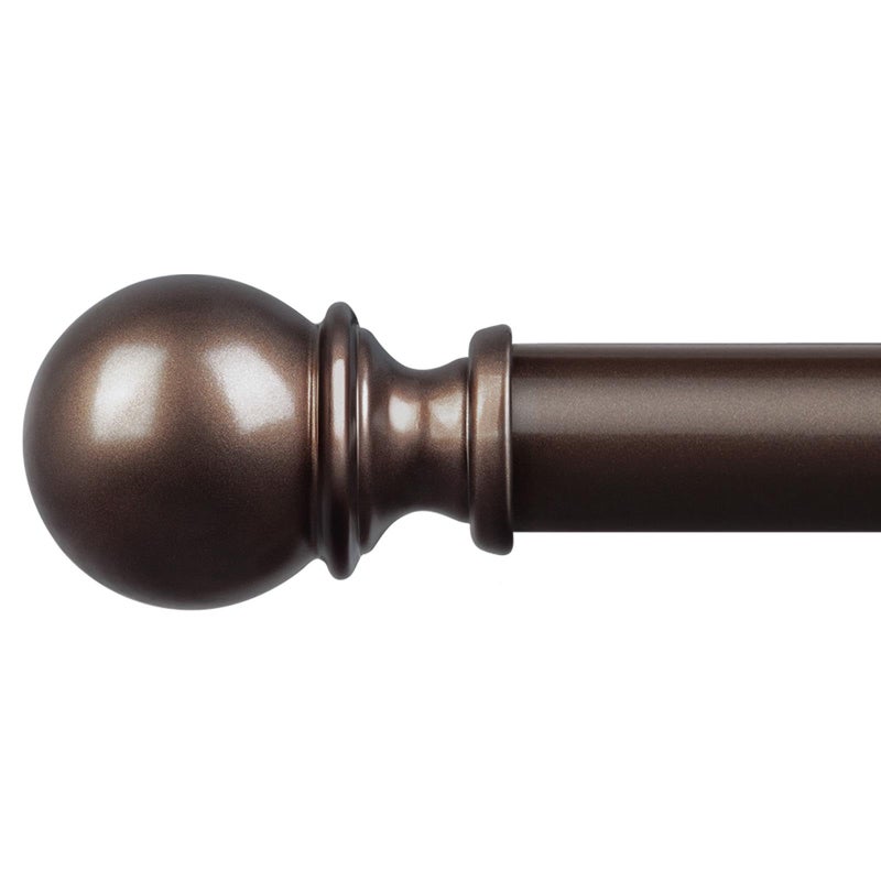 Zeerobee Curtain Rods for Windows 48 to 84 1 Inch Adjustable Heavy Duty Bronze Curtain Rod Outdoor Indoor Room Divider Modern Drapery Pole 4886