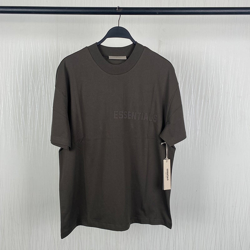 2022FW Short Sleeve T-shirt Velour Print FOG Essentials Medium Yellow Canary - Image 5