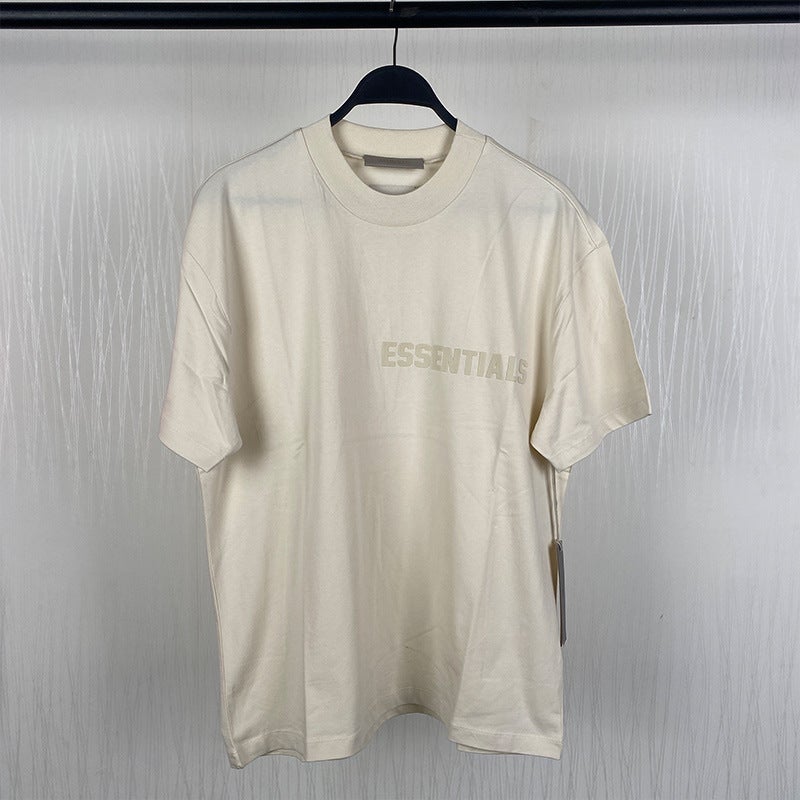 2022FW Short Sleeve T-shirt Velour Print FOG Essentials Medium Yellow Canary - Image 2