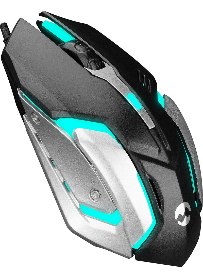 Everest SM-G72 Usb Black/Silver Backlit Gaming Mouse  - Image 2