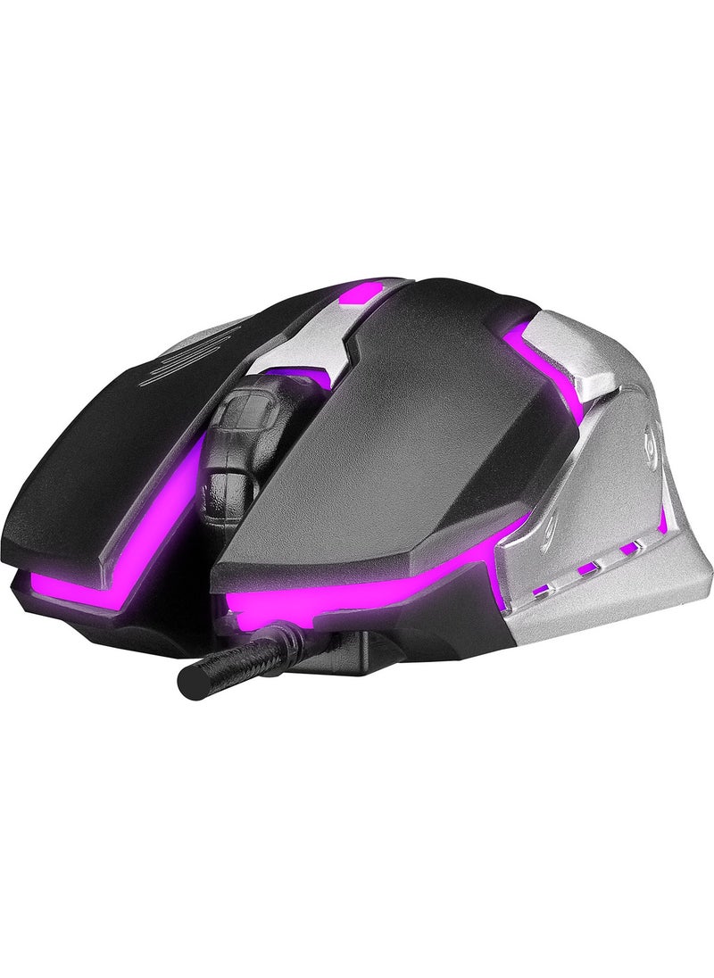 Everest SM-G72 Usb Black/Silver Backlit Gaming Mouse  - Image 5