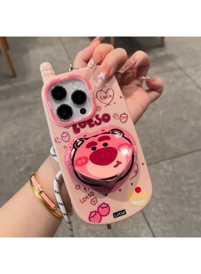 NIBEMINENT Cartoon Big Brother Protective TPU Case Cover For iPhone 16 Pro Max, Pink