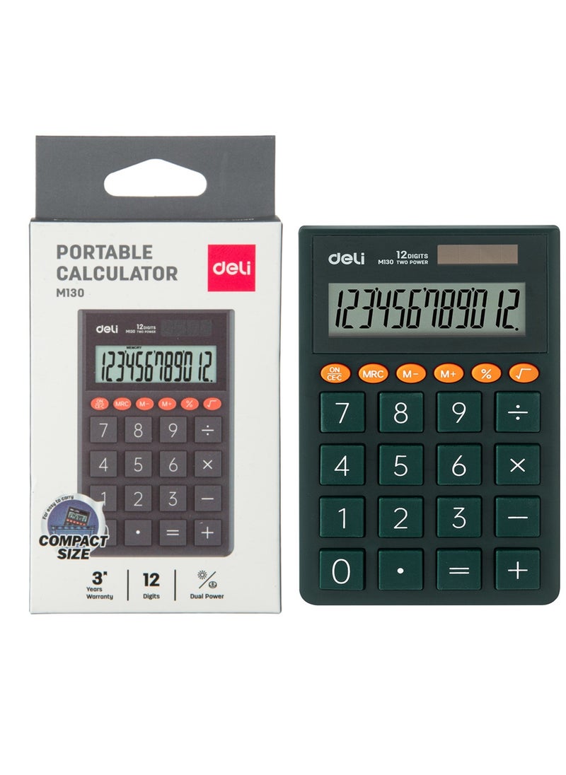 Deli 12-Digit Portable Compact Size Calculator  - Image 1
