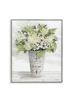 Stupell Industries Stupell Industries French Floral Greenery Bouquet Parisian Charm Flowers Framed Giclee Art Design by Cindy Jacobs  - Image 1