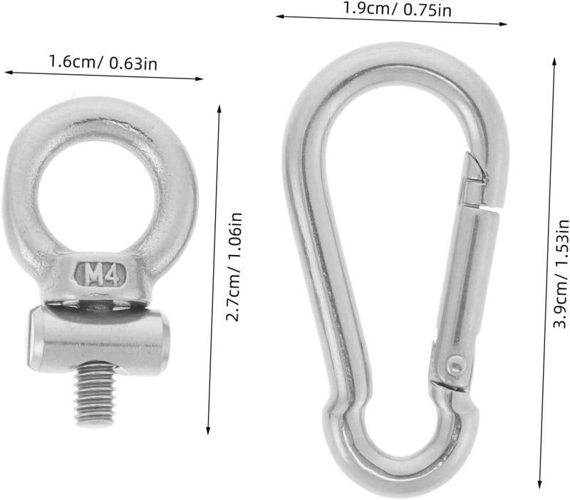 ABOOFAN Rv Awning Rail Stopper Caravan Awning Hooks Rv Track Accessories Stainless Steel Hook - Image 2