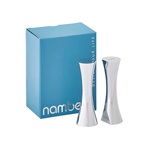 nambe Kissing Salt & Pepper Shakers | 2-Piece Set | Kitchen Tool | Salt Sugar Spice Pepper Seasoning Bottle for Table, RV, Camp, BBQ | 1.5-Ounce | Made of Metal Alloy | Designed by Karim Rashid - Image 4