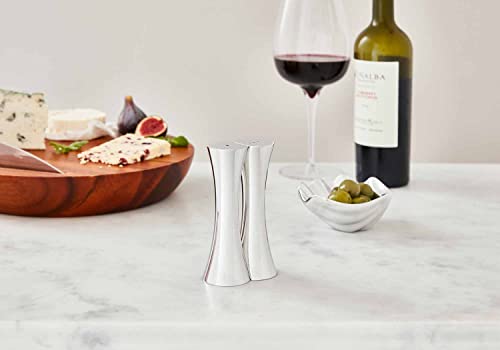 nambe Kissing Salt & Pepper Shakers | 2-Piece Set | Kitchen Tool | Salt Sugar Spice Pepper Seasoning Bottle for Table, RV, Camp, BBQ | 1.5-Ounce | Made of Metal Alloy | Designed by Karim Rashid - Image 5