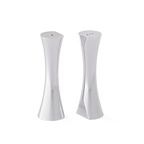 nambe Kissing Salt & Pepper Shakers | 2-Piece Set | Kitchen Tool | Salt Sugar Spice Pepper Seasoning Bottle for Table, RV, Camp, BBQ | 1.5-Ounce | Made of Metal Alloy | Designed by Karim Rashid - Image 1