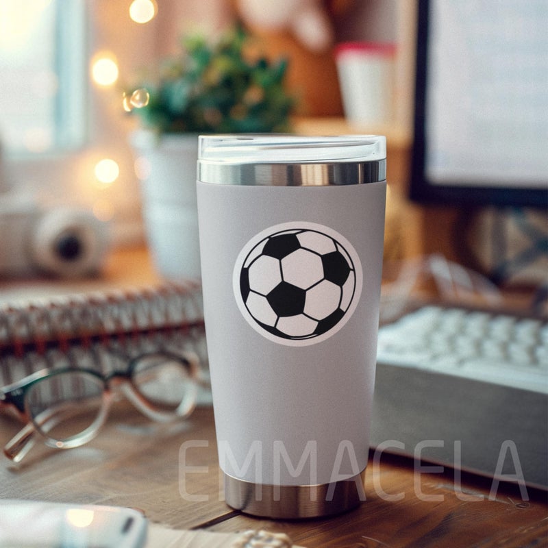 EMMACELA (3PCS) Soccer Ball Stickers â€“ Waterproof Vinyl Decals for Laptop, Water Bottle, Notebook, Phone, Gift for Soccer Players, Teams, Fans, Sports Stickers â€“ 3" x 3" - Image 5