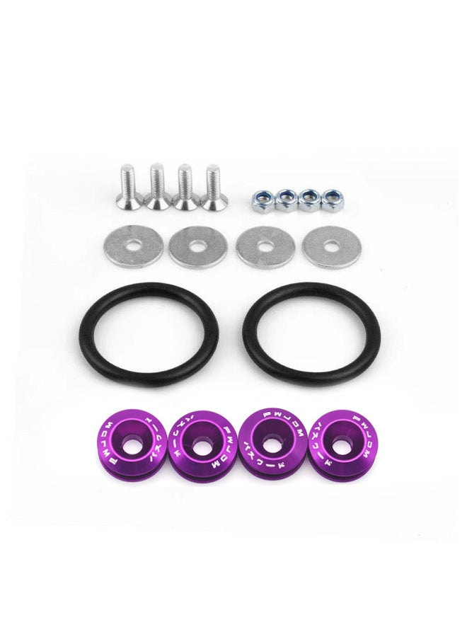 Jdm Car Front And Rear Bumper Reinforcement Washers Surround Screws Modified Colorful Double-layer Spacers Clips Universal