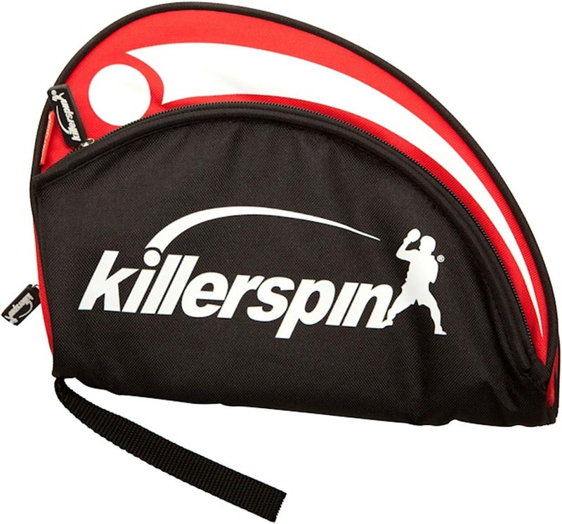 Killerspin Barracuda Ping Pong Paddle and Ball Carry Case - Stylish Black and Red Design - Image 2
