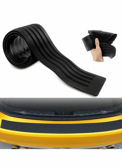KASTWAVE Rear Bumper Protector Universal Car Rear Bumper Protector Black Rubber Durable Protect and Hide Scratches Anti-Scratch Rubber Trim Cover 104cm Black Sticker Guard For Car Pickup SUV  - Image 1