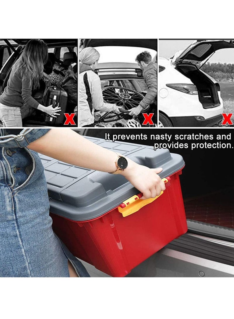 KASTWAVE Rear Bumper Protector Universal Car Rear Bumper Protector Black Rubber Durable Protect and Hide Scratches Anti-Scratch Rubber Trim Cover 104cm Black Sticker Guard For Car Pickup SUV - Image 4