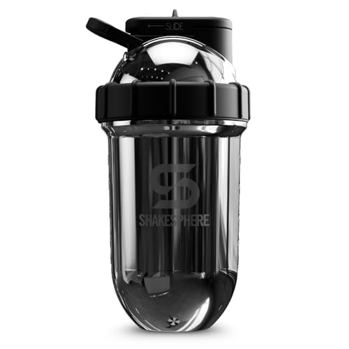 SHAKESPHERE Stainless Steel Shaker Bottle 24oz Insulated Protein Shaker Bottle for Hot Cold Drinks Ideal for Shakes Smoothies LeakProof BPAFree No Mixer Ball Needed Mirrored Silver - Image 1