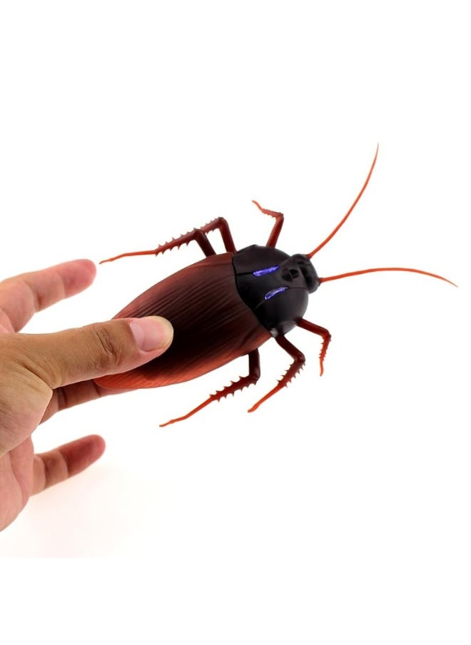 Tipmant Tipmant RC Cockroach Remote Control Car Vehicle Animal Toys Electronic Realistic Fake Big Insect Bug Glowing Eyes Kids Gift  - Image 1