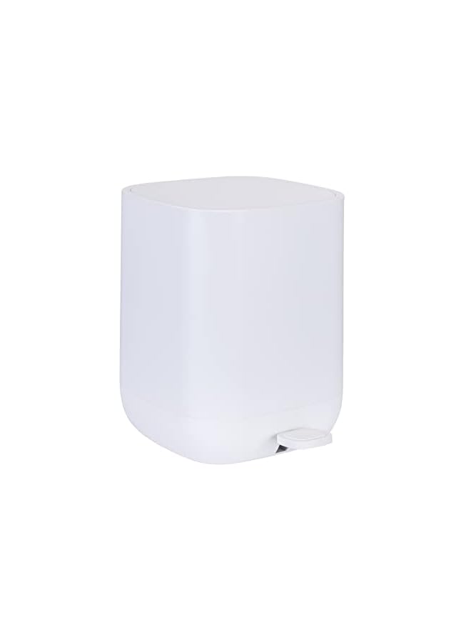 Raxoom Pedal Bin Davos, Polypropylene, Soft Close Home Garbage Can, Durable & Strong Construction, 5 Litre Capacity, 23x26x27cm, White - Image 2
