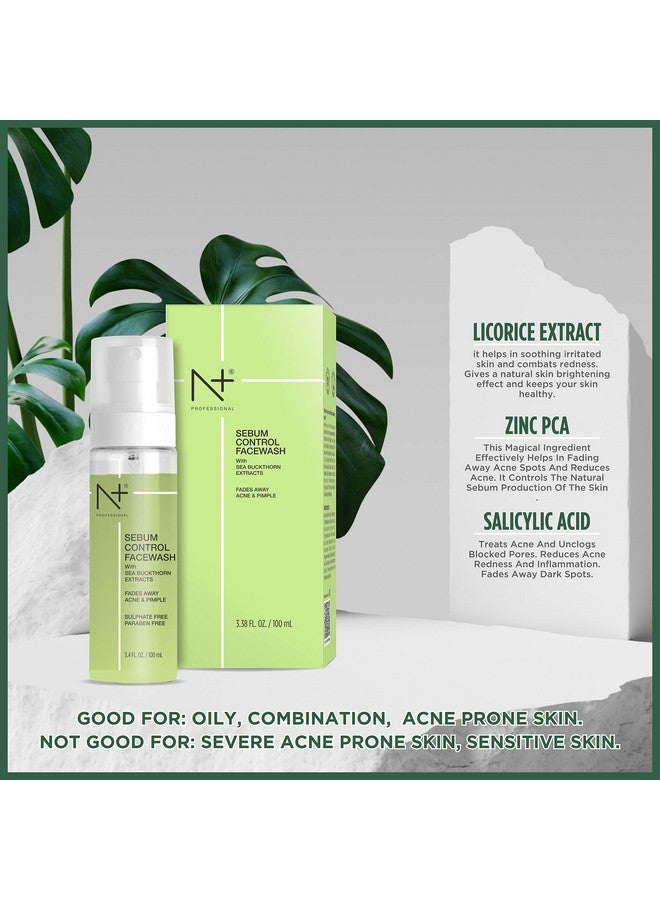 N Plus Professional Sebum Control facewash, Fades away acne and pimples, 100ML - Image 5