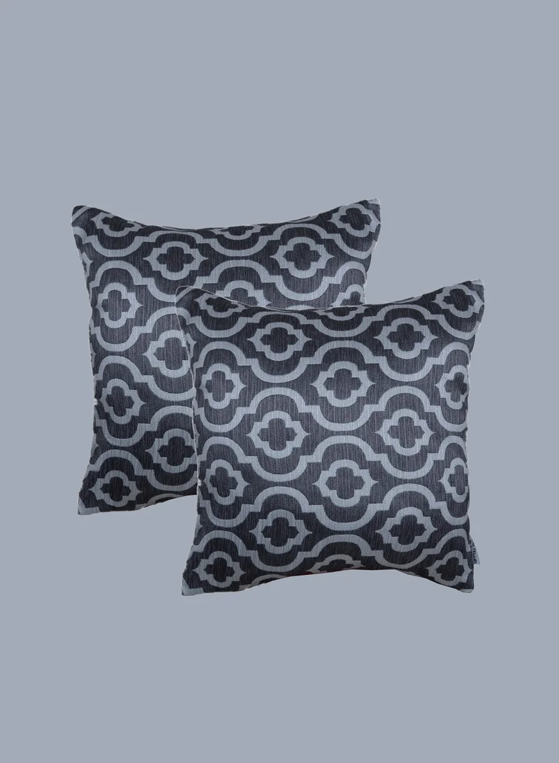 Donetella Cushion Cover,45X45 Cm (18X18 inch) 2-Pcs Decorative Throw Pillowcases Without Filler With Beautiful Abstract Art For Sofa Bed Living Room And Couch, Gight Grey