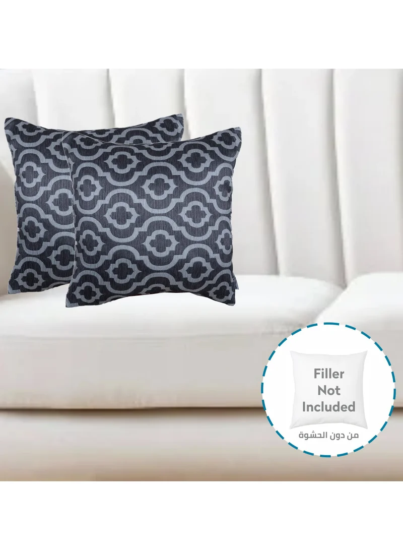 Donetella Cushion Cover,45X45 Cm (18X18 inch) 2-Pcs Decorative Throw Pillowcases Without Filler With Beautiful Abstract Art For Sofa Bed Living Room And Couch, Gight Grey