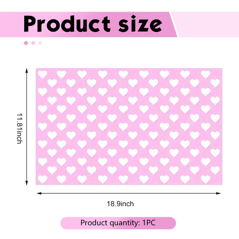 Hugwits 4 PCS Car Heart Pattern Taillight Stickers, Self-Adhesive Automotive Rear Lamp Decals, Cuttable Taillight Tint Film Sheet, Universal for Most Cars (Pink) - Image 2