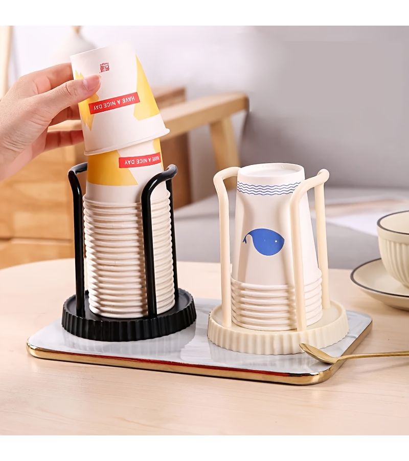 Black Paper Cup Holder For Home Table Organization - Image 1