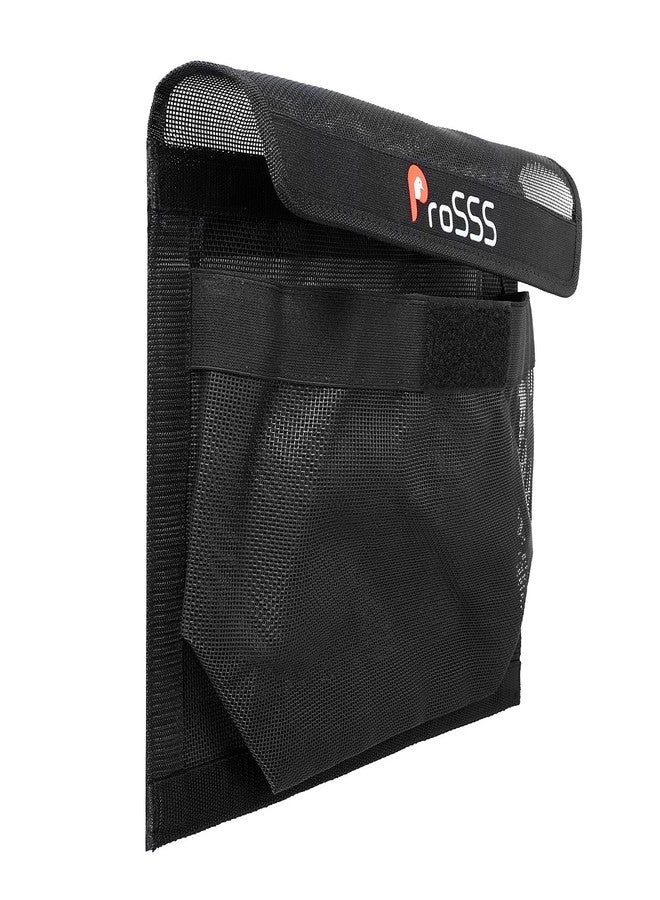 ProSSS (1/2Pack) Boat Storage Mesh Bag with Secure Lid - 13.7" x 9.8" - Upgraded Leak-Proof Design/Adhesive Backing/Perfect Boat Organizer-Boat Accessories-Keeps Contents Secure in Rough Waters - Image 1