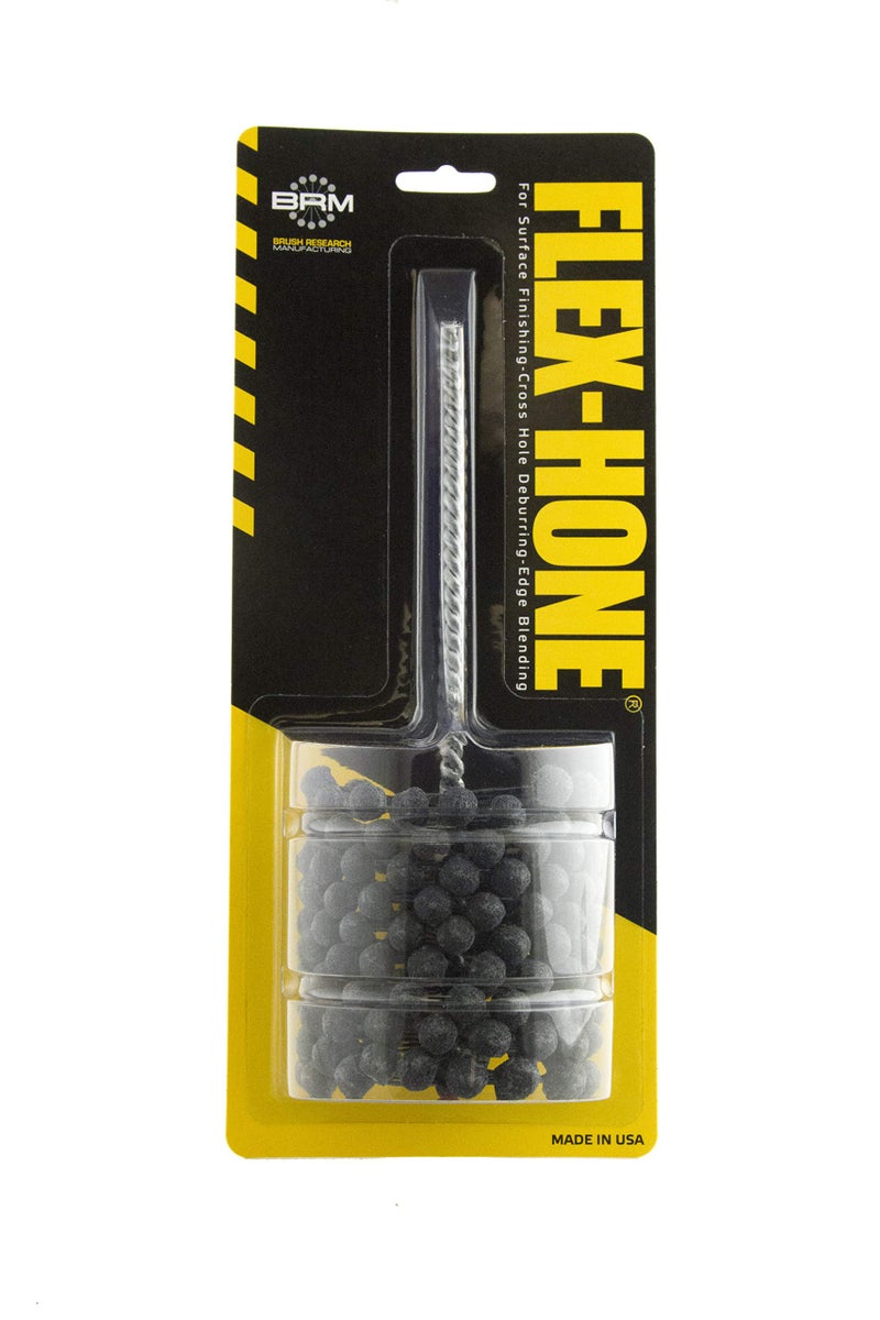 Flex-Hone Brush Research BC30018 FLEX-HONE®, 3" (76.2mm) Diameter, 180 Grit, Silicon Carbide, For Mild Steel, Stainless Steel, Cast Iron and Softer Ferrous Materials - Image 1