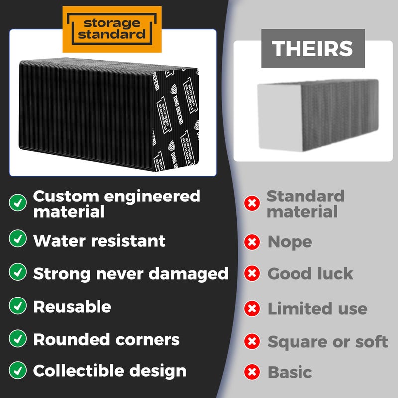 Storage Standard Ding Defend 110-Pack Trading Card Protector Shipping - 3.5 x 4.5 Inch Black Hobby Card Shipping Supplies w/Rounded Corners, Lightweight & Reusable for Raw Top Loaders, Semi-Rigids, Team Bags - Image 3