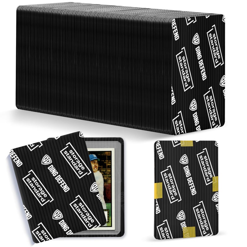 Storage Standard Ding Defend 110-Pack Trading Card Protector Shipping - 3.5 x 4.5 Inch Black Hobby Card Shipping Supplies w/Rounded Corners, Lightweight & Reusable for Raw Top Loaders, Semi-Rigids, Team Bags - Image 1