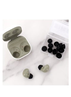 KASTWAVE 6 Pairs Silicone for Galaxy Buds 2 Ear Tips Earbuds, Soft Rubber Flexible Eartips Buds Wing Tips Fit in Case Compatible with Samsung Galaxy Buds 2 / Galaxy Buds Plus, Anti-Slip, S/M/L 3 Size - Black  - Image 4