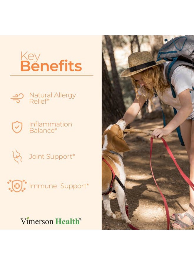 Vimerson Health مكمل كيرسيتين مع بروميلين وكركم - كبسولات كيرسيتين 500 ملغ + كركمين مع فلفل أسود - مكملات المفاصل للنساء والرجال. مكمل بروميلين كركم كركمين. 60 كبسولة كركم - Image 2