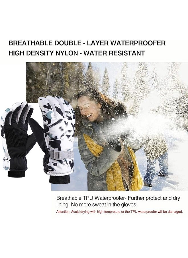 THREE - -20℉ Waterproof Winter Gloves for Men/Women Cold Resistant Plush Thickened Cotton Waterproof Anti-slip and Wear-Resistant Warm Gloves for Outdoor Work Motorcycle Cycling Cycling Ski Mountain Climbing - Image 1