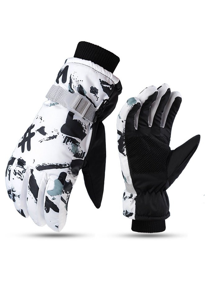 THREE - -20℉ Waterproof Winter Gloves for Men/Women Cold Resistant Plush Thickened Cotton Waterproof Anti-slip and Wear-Resistant Warm Gloves for Outdoor Work Motorcycle Cycling Cycling Ski Mountain Climbing - Image 1