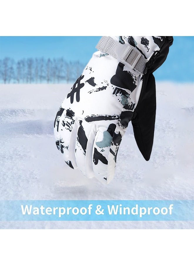 THREE - -20℉ Waterproof Winter Gloves for Men/Women Cold Resistant Plush Thickened Cotton Waterproof Anti-slip and Wear-Resistant Warm Gloves for Outdoor Work Motorcycle Cycling Cycling Ski Mountain Climbing - Image 1