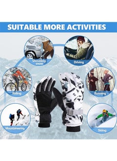 THREE -20℉ Waterproof Winter Gloves for Men/Women Cold Resistant Plush Thickened Cotton Waterproof Anti-slip and Wear-Resistant Warm Gloves for Outdoor Work Motorcycle Cycling Cycling Ski Mountain Climbing  - Image 4
