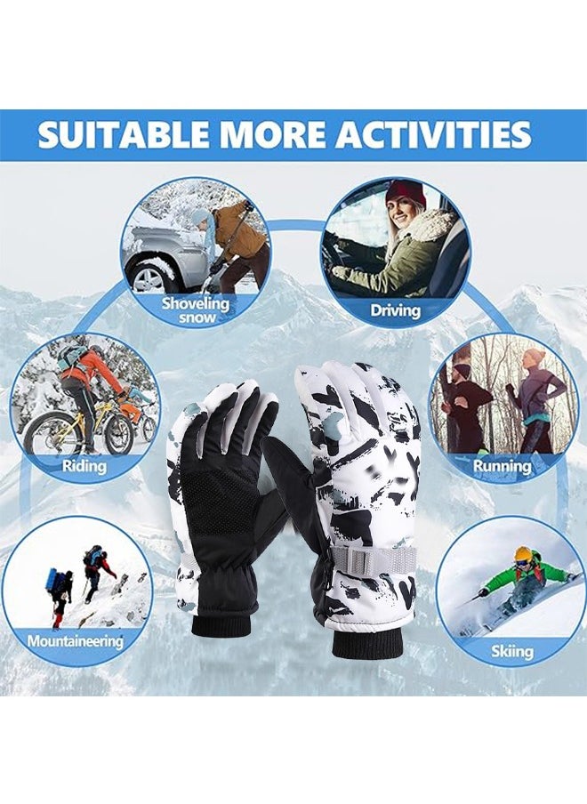 THREE - -20℉ Waterproof Winter Gloves for Men/Women Cold Resistant Plush Thickened Cotton Waterproof Anti-slip and Wear-Resistant Warm Gloves for Outdoor Work Motorcycle Cycling Cycling Ski Mountain Climbing - Image 1