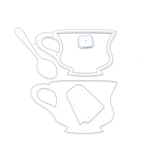 K.S. CRAFT KSCRAFT Tea Cup Shaker Metal Cutting Dies Stencils for DIY Scrapbooking Decorative Embossing DIY Paper Cards - Image 2
