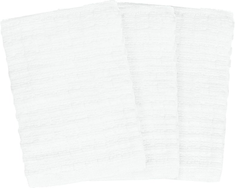Ritz Royale Collection 100% Combed Terry Cotton, Highly Absorbent, Kitchen Dish Cloth Set, 13-3/4" x 12", 3-Pack, Solid, White - Image 2