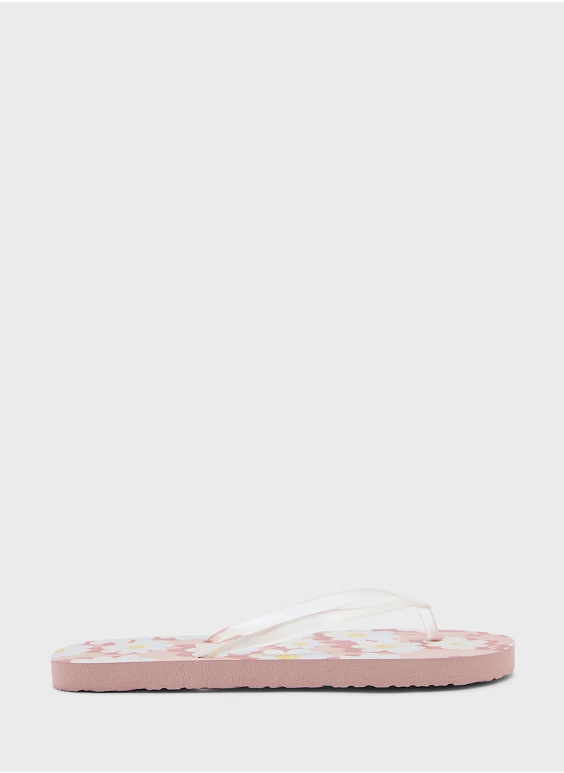 Ginger - Floral Print Flipflop - Image 1