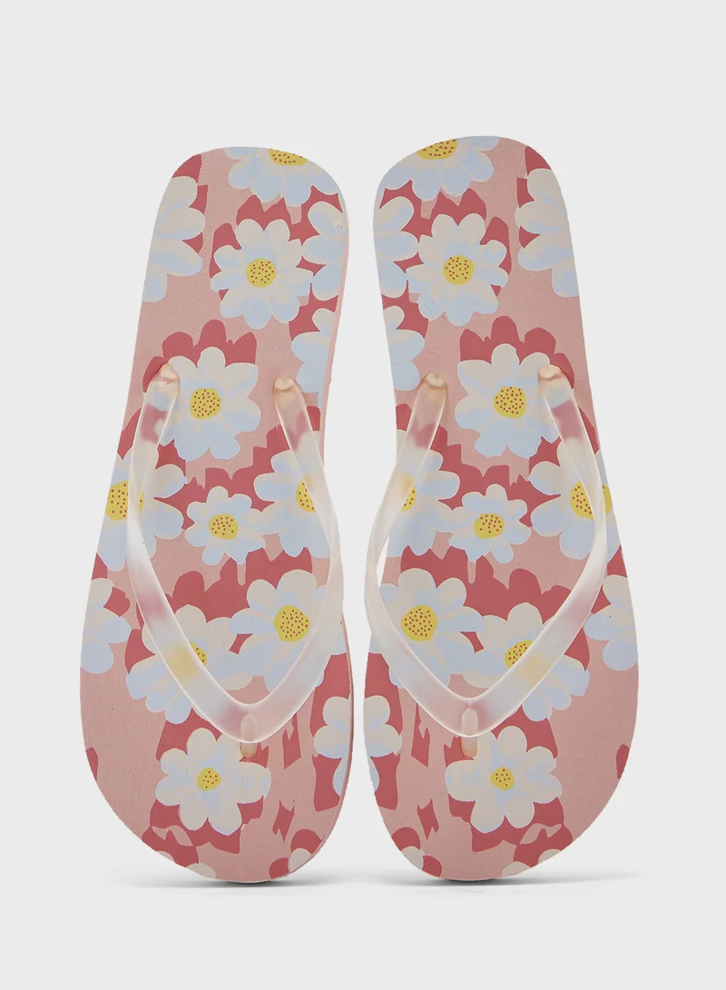 Ginger Floral Print Flipflop