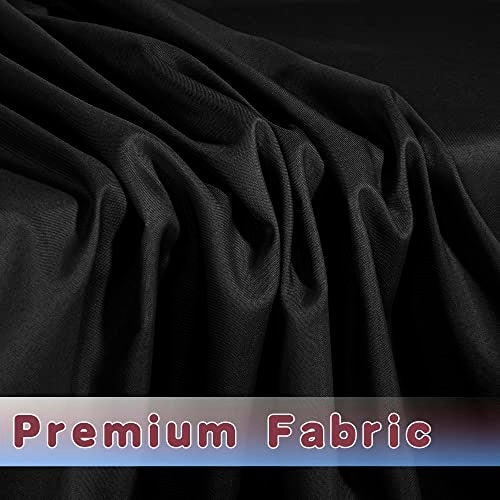 HolidayIdeas 2 Pack Fitted Tableclothes - 48 x 24 Inch - Black Rectangle Tablecloths for 4 Foot Tables, Fabric Table Cover Protector for Parties, Craft Show, Trade Show - Image 5