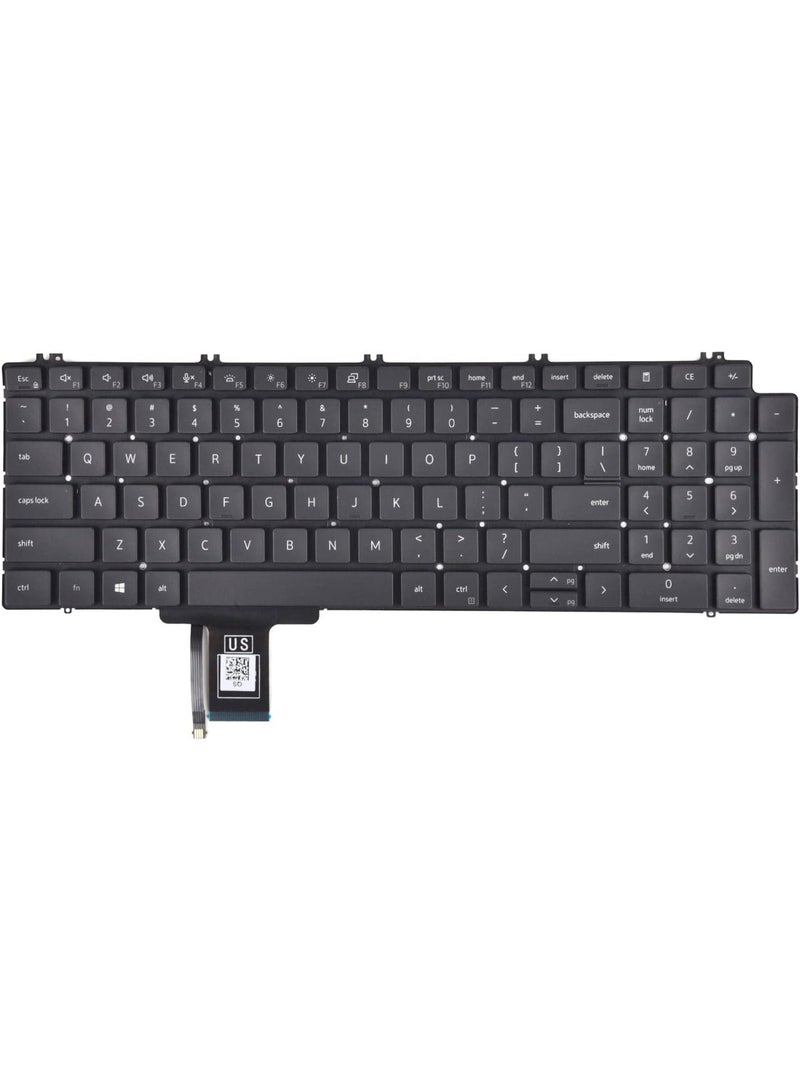 Terabyte Replacement Keyboard for Dell Precision 7750 7550 7760 7560 Series Laptop with Backlit US Layout P/N: 0713DM 713DM PK132V72B00 - Image 1