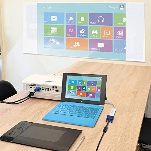 j5create USB to VGA Adapter Cable- Multi-Monitor Desktop Display USB Video Card Converter | 1080p HD Playback | Compatible with Windows and Mac - White (JUA214) - Image 2